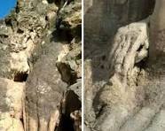 Petrified Giant Hands Rock Formations